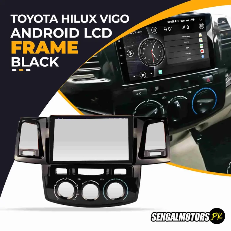 Toyota Hilux Vigo Android Lcd Frame With Grip Black 9 Inches - 2005-2016 1