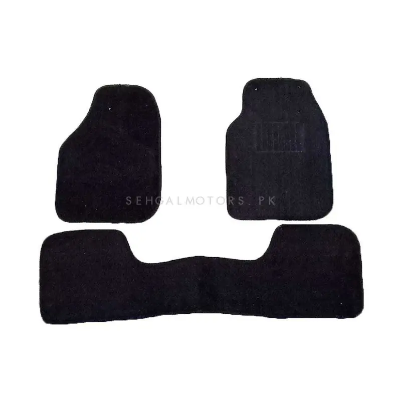Toyota Hilux Vigo Carpet Floor Mat Black Mix Design 3 Pcs 2005 - 2016 2