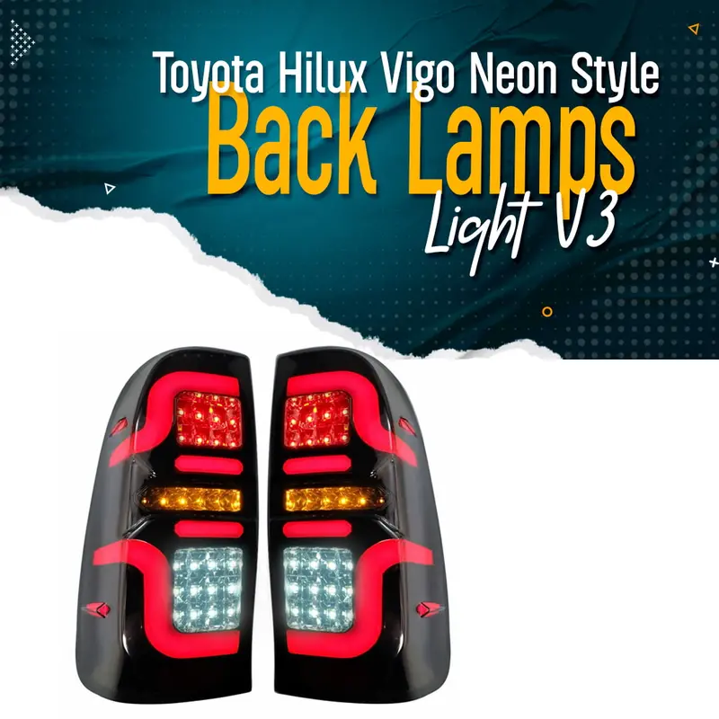 Toyota Hilux Vigo Neon Style Back Lamps Light V3 2005 - 2016 1