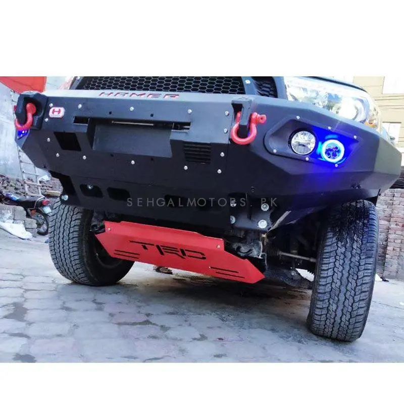 Toyota Hilux Vigo/Revo/Rocco Trd Front Bumper Skid Plate Red 1