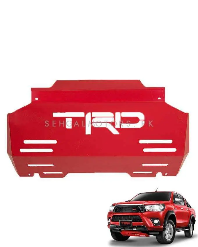 Toyota Hilux Vigo/Revo/Rocco Trd Front Bumper Skid Plate Red 2