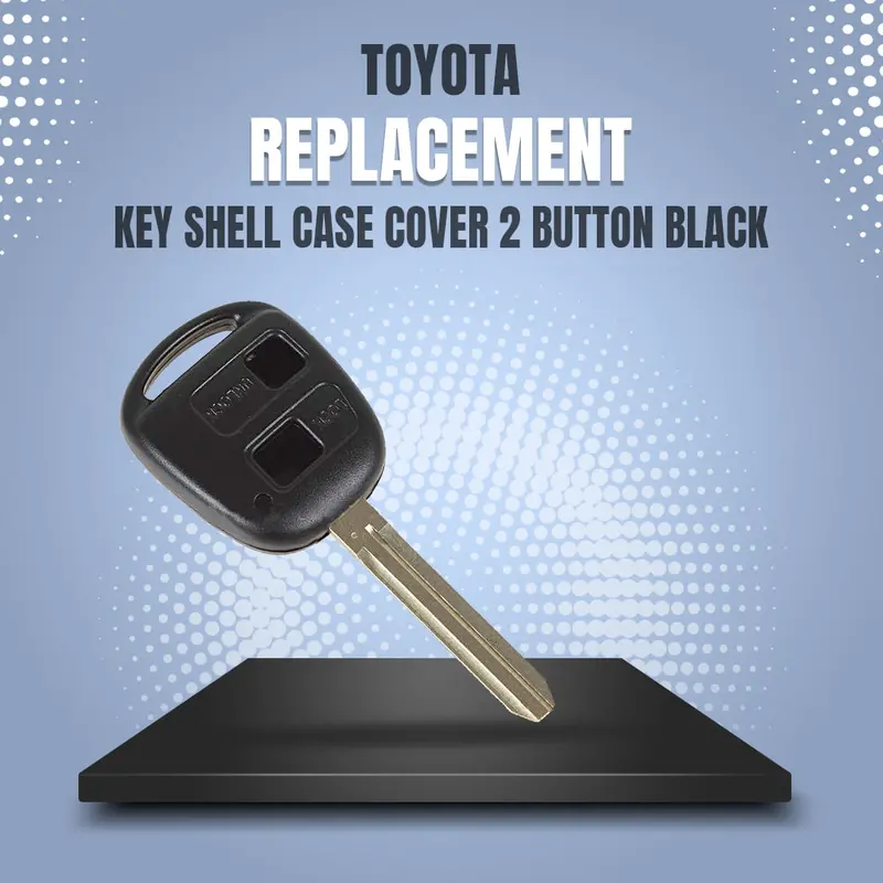 Toyota Key Shell Case Cover Black 2 Button - Replacement Casing 1