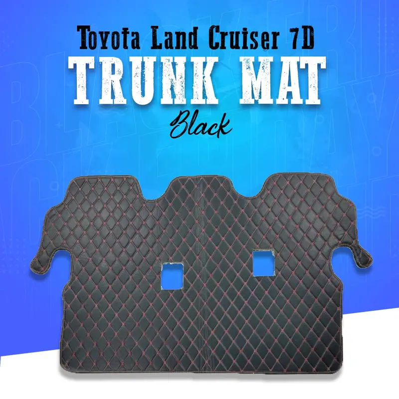 Toyota Land Cruiser 7D Trunk Mat - Black 2007 - 2015 1