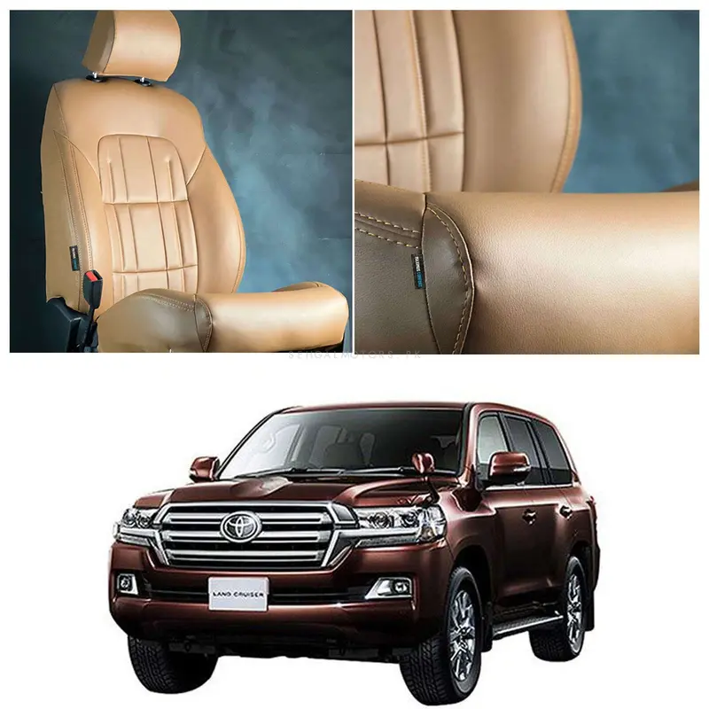 Toyota Land Cruiser Audi Style Brown Brown Seat Covers 2015 - 2021 1