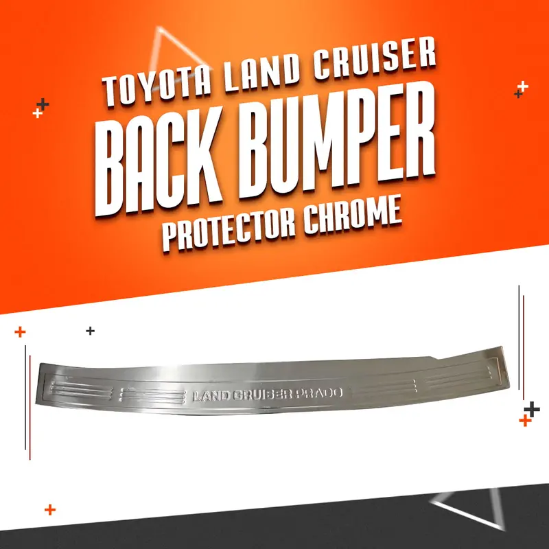 Toyota Land Cruiser Back Bumper Protector Chrome 2015 - 2024 1