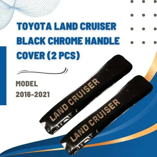 Toyota Land Cruiser Black Chrome Handle Cover (2 Pcs) 2016 - 2022 1