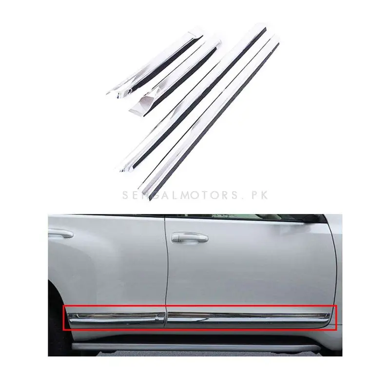 Toyota Land Cruiser Door Moulding Chrome With Black Outline 2015 - 2021 2