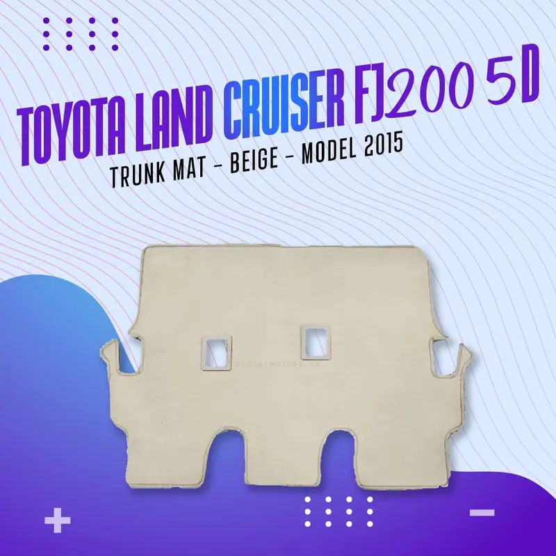 Toyota Land Cruiser Fj200 5D Tpe Trunk Mat - Beige 2 Holes 2015 1