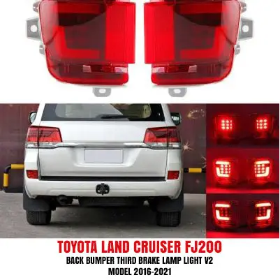 Toyota Land Cruiser Fj200 Back Bumper Third Brake Lamp Light V2 2016 - 2021 2