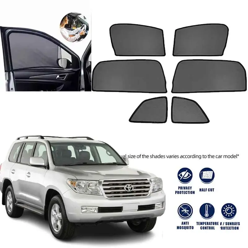 Toyota Land Cruiser Fj200 Side Sunshade (6Pcs) Model 2010-2015 1
