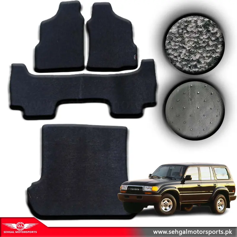 Toyota Land Cruiser Fj80 Carpet Floor Mat Special Black/Gray Model 1991-1997 1