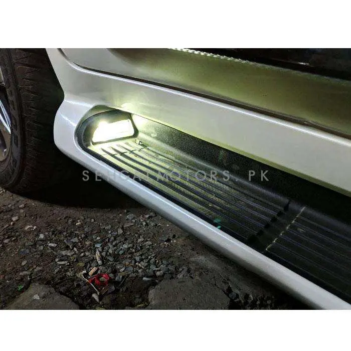 Toyota Land Cruiser Foot Steps Abs Plastic Led Cover White 2015 - 2021 2