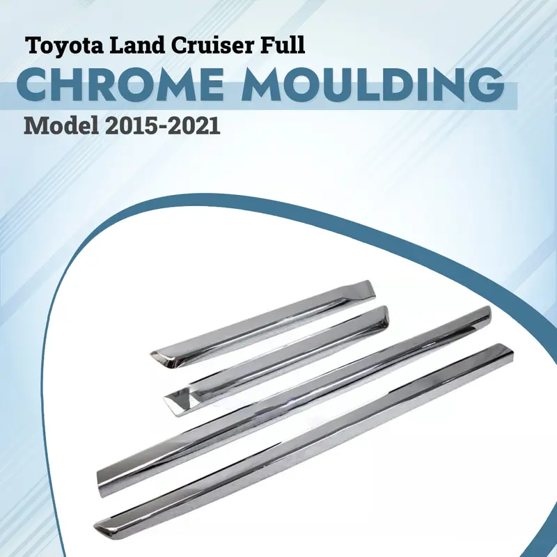 Toyota Land Cruiser Full Chrome Side Moulding 2015 - 2021 1