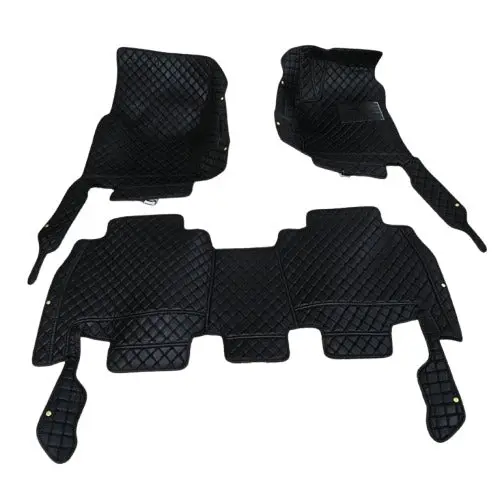 Toyota Land Cruiser Lc200 7D Floor Mats - Black 3 Pcs 2015 - 2021 2