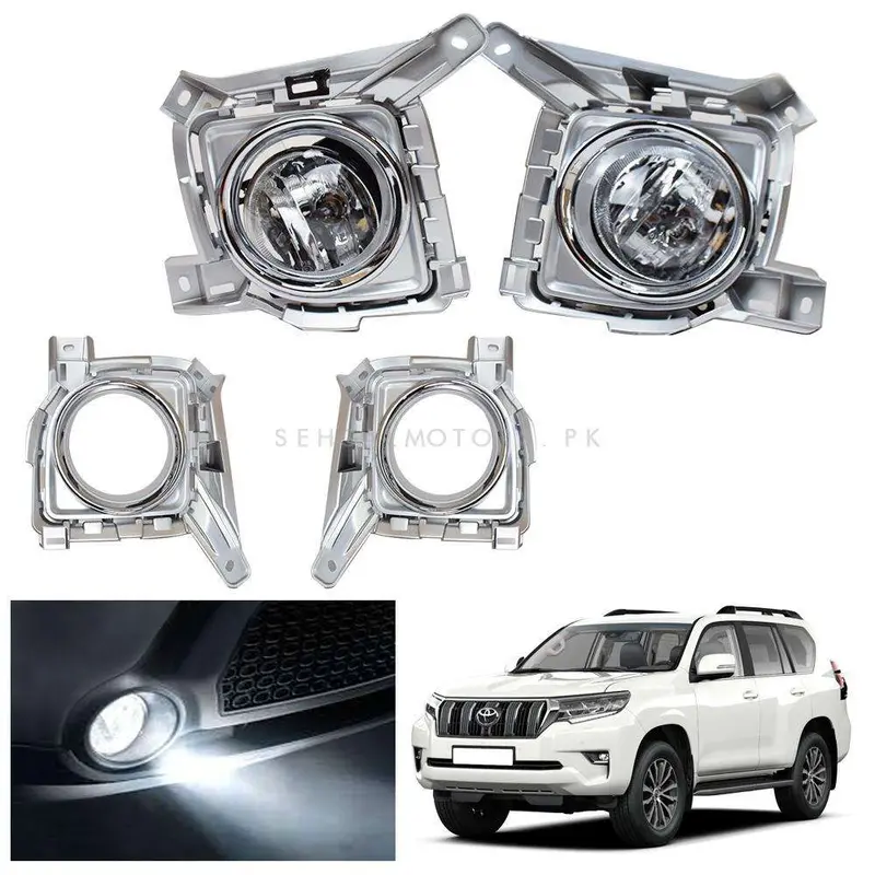 Toyota Land Cruiser Lc200 Dlaa Fog Lamps Bumper Light 2015-2018 - - Complete Chrome - Ty568 2