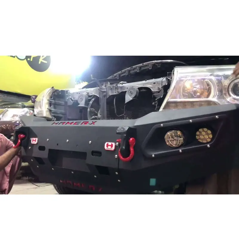 Toyota Land Cruiser Lc200 Hamer Front Bull Bar Double Fog Lamp Half - Model 2007 - 2015 1
