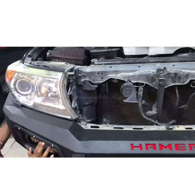 Toyota Land Cruiser Lc200 Hamer Front Bull Bar Double Fog Lamp Half - Model 2007 - 2015 2