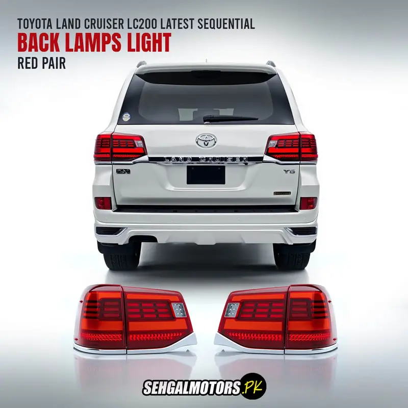 Toyota Land Cruiser Lc200 Latest Sequential Back Lamps Light Red Pair 2015 - 2024 1