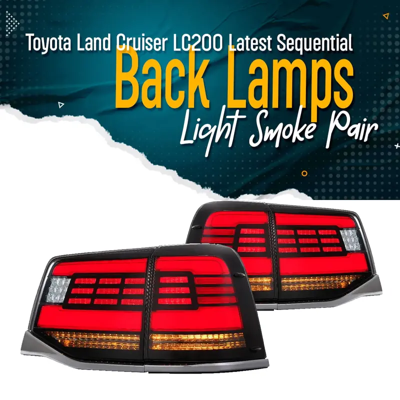 Toyota Land Cruiser Lc200 Latest Sequential Back Lamps Light Smoke 2015 - 2024 - Pair 1