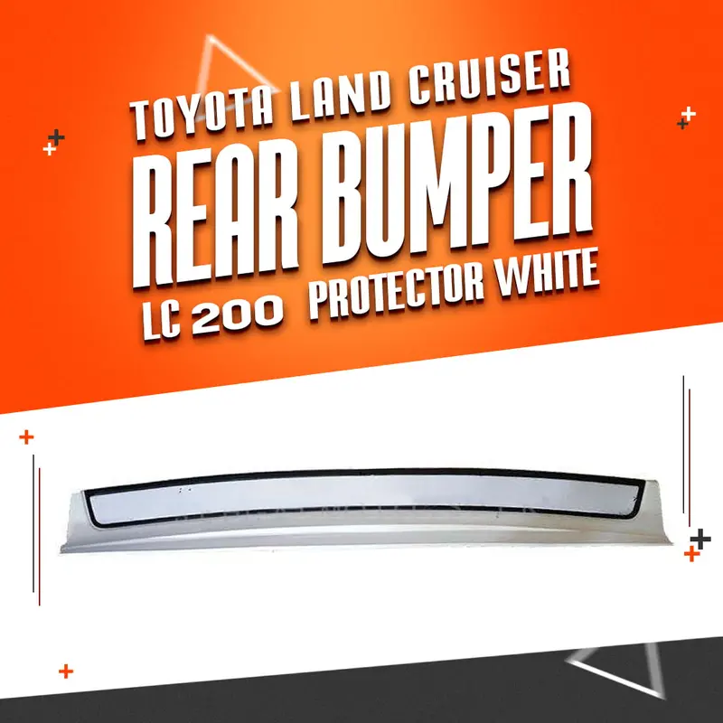 Toyota Land Cruiser Lc200 Rear Bumper Protector White 2015 - 2024 1