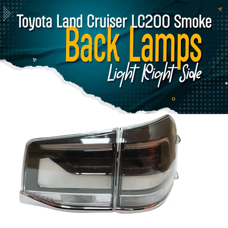 Toyota Land Cruiser Lc200 Smoke Back Lamps Light Right Side 2015 - 2024 1