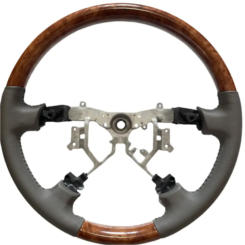 Toyota Land Cruiser Prado Fj120 / Fj100 Wooden Style Steering Wheel Model 2002-2009 1