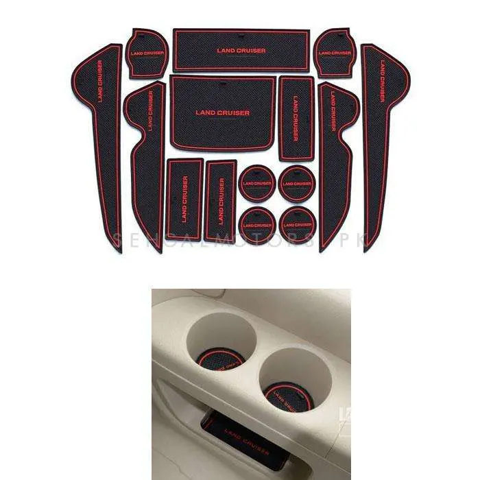 Toyota Land Cruiser Pvc Interior Mats Red 2015 - 2024 2