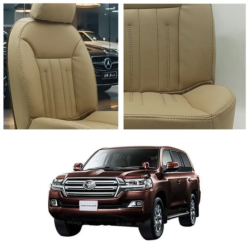 Toyota Land Cruiser Seat Covers Audi Design Beige 2015 - 2021 1