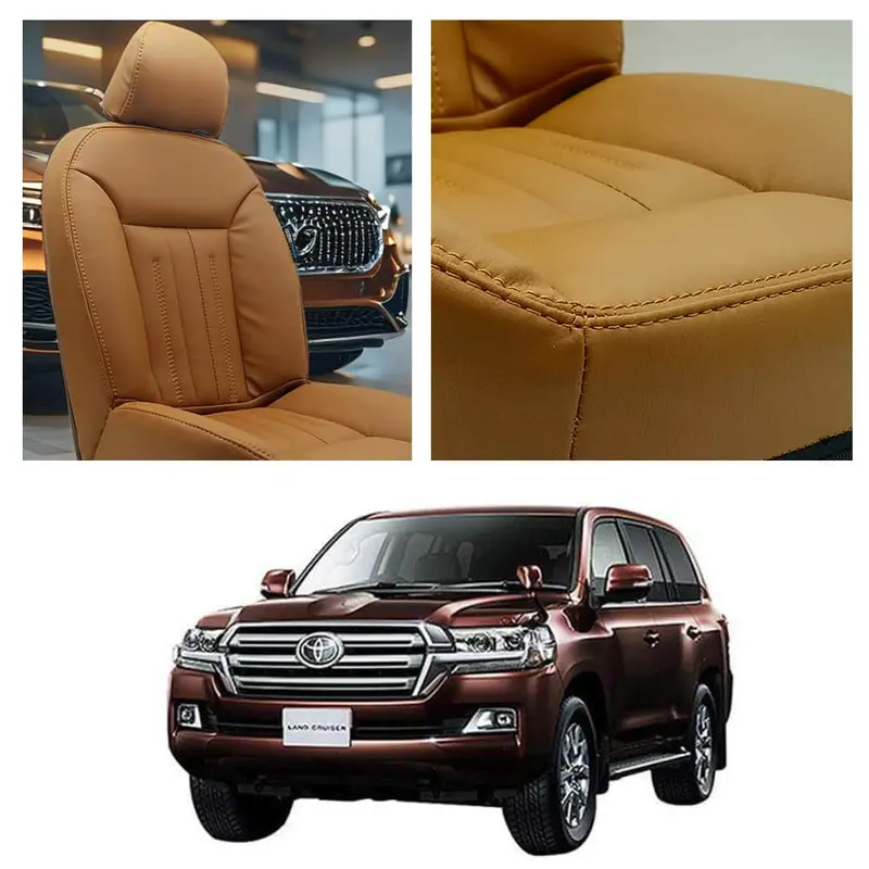 Toyota Land Cruiser Seat Covers Audi Design Brown 2015-2021 2015 - 2021 1
