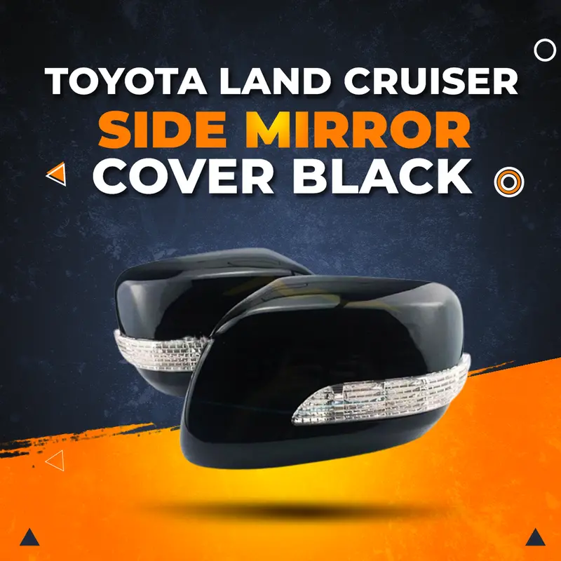 Toyota Land Cruiser Side Mirror Cover Black 2008 - 2012 1