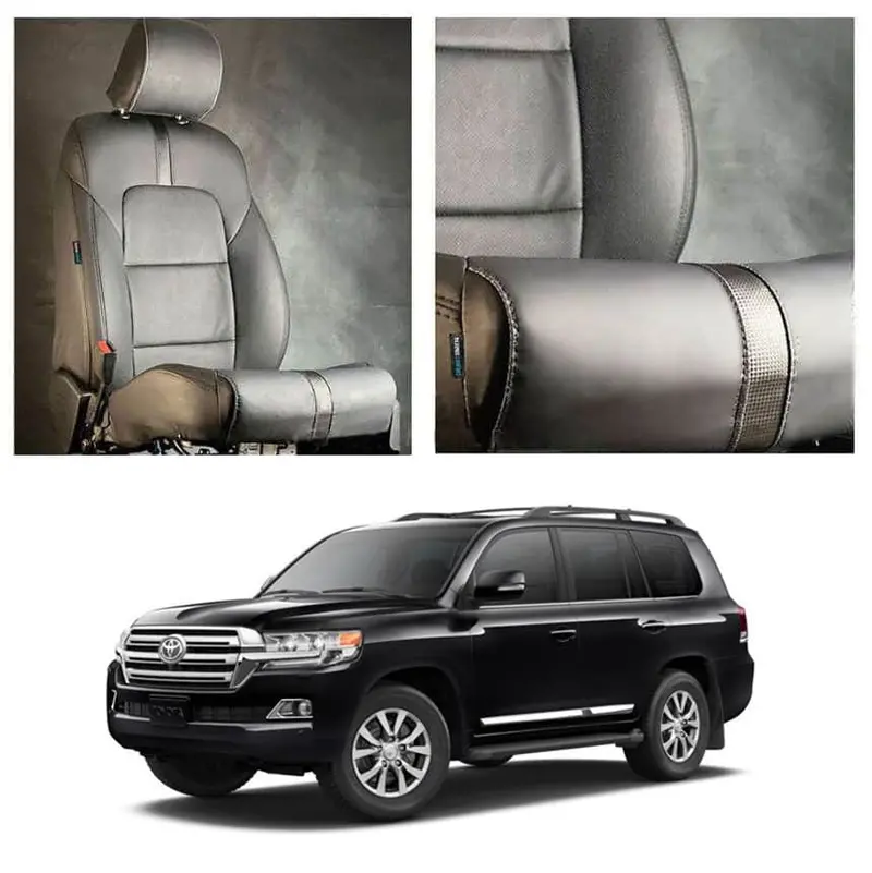 Toyota Land Cruiser Type R Black Black Seat Covers 2015 - 2021 1