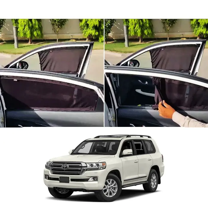 Toyota Land Cruiser V8 Custom Fit Retractable Curtains 2010 - 2025 - Sun Shade - Parda 1