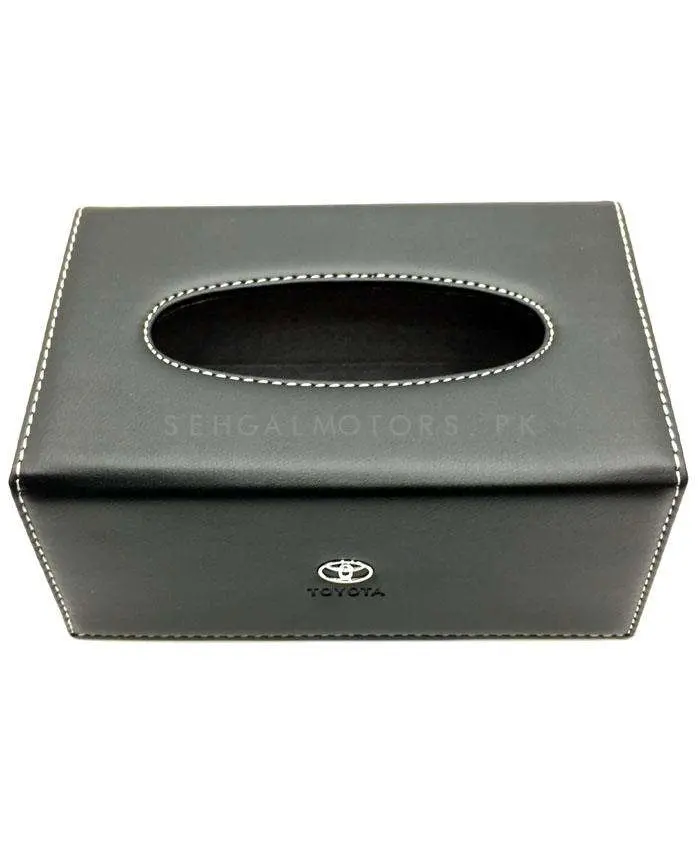 Toyota Leather Car Tissue Holder Case Box 9Cm Black 2