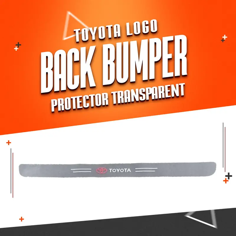 Toyota Logo Back Bumper Protector Transparent 1