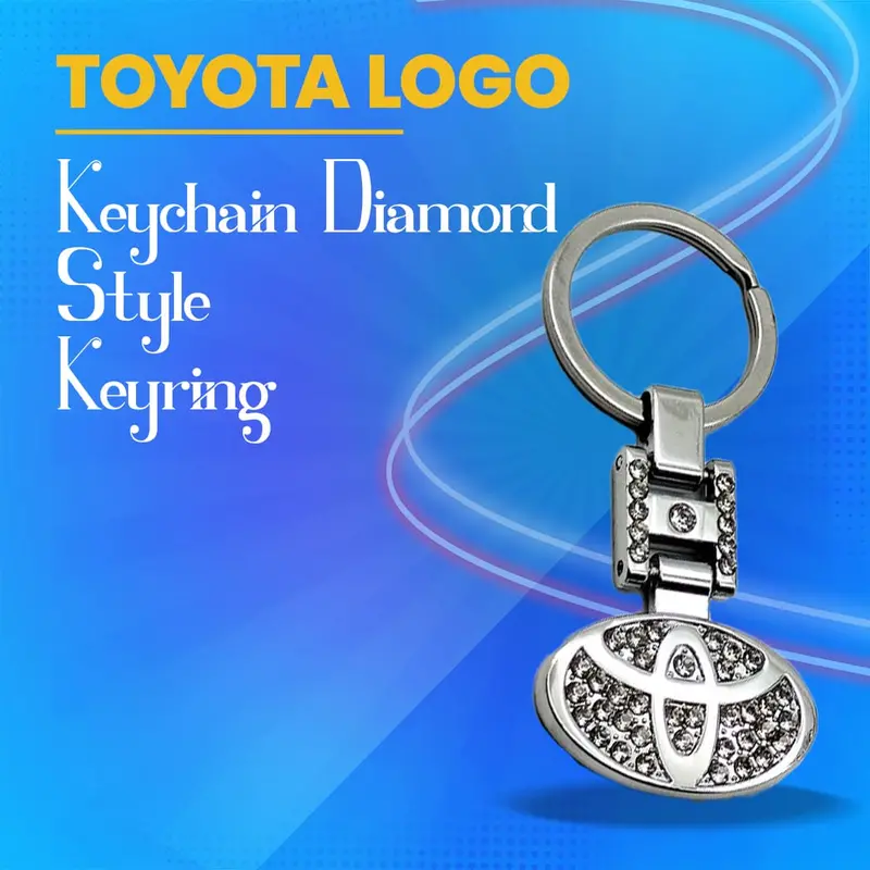 Toyota Logo Keychain Keyring Diamond Style 1