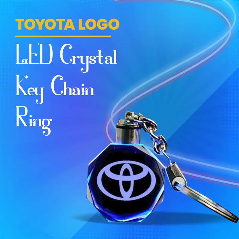 Toyota Logo Led Crystal Keychain Ring 1