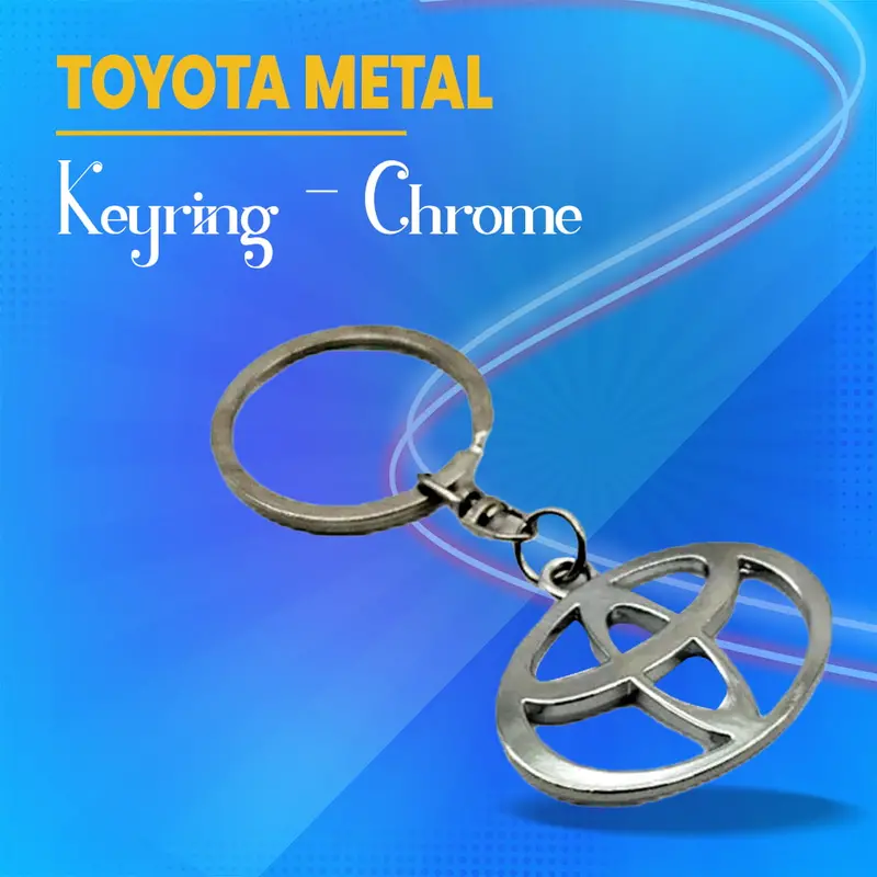 Toyota Logo Metal Keychain Keyring Stainless Steel With Chrome 1