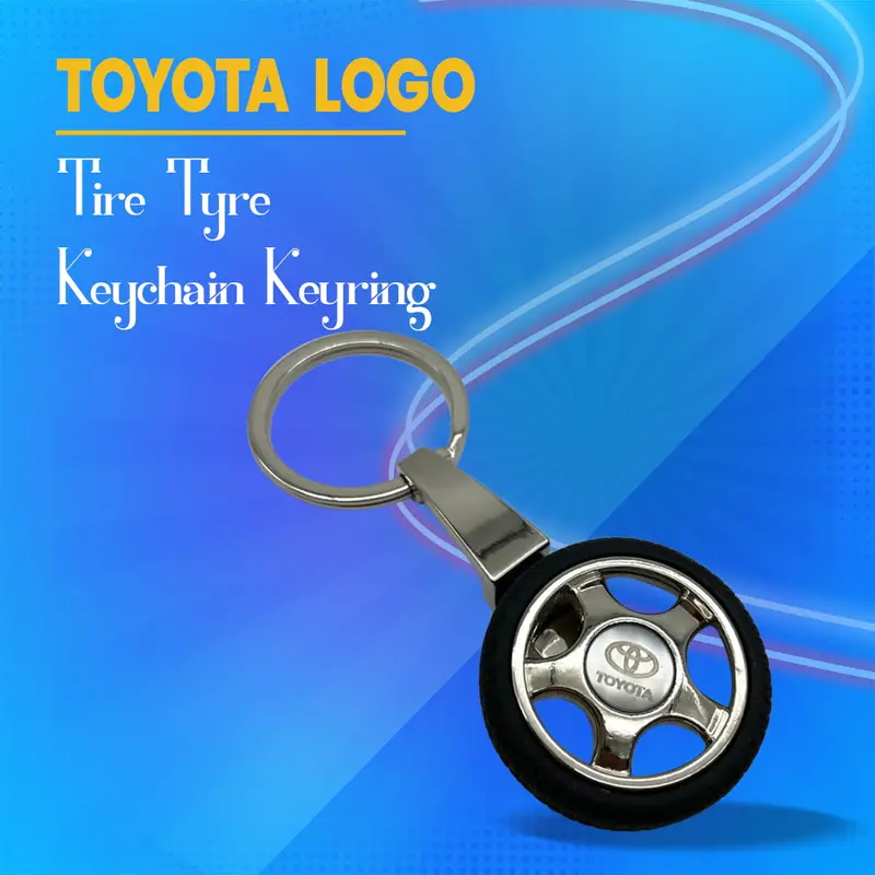 Toyota Logo Tire Tyre Keychain Keyring 1