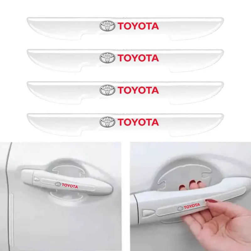 Toyota Logo Transparent Door Guards | Side Door Edge Protector 1
