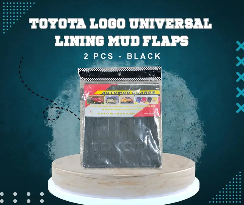 Toyota Logo Universal Lining Mud Flaps Small For Sedan 2 Pcs - - Unpainted 1