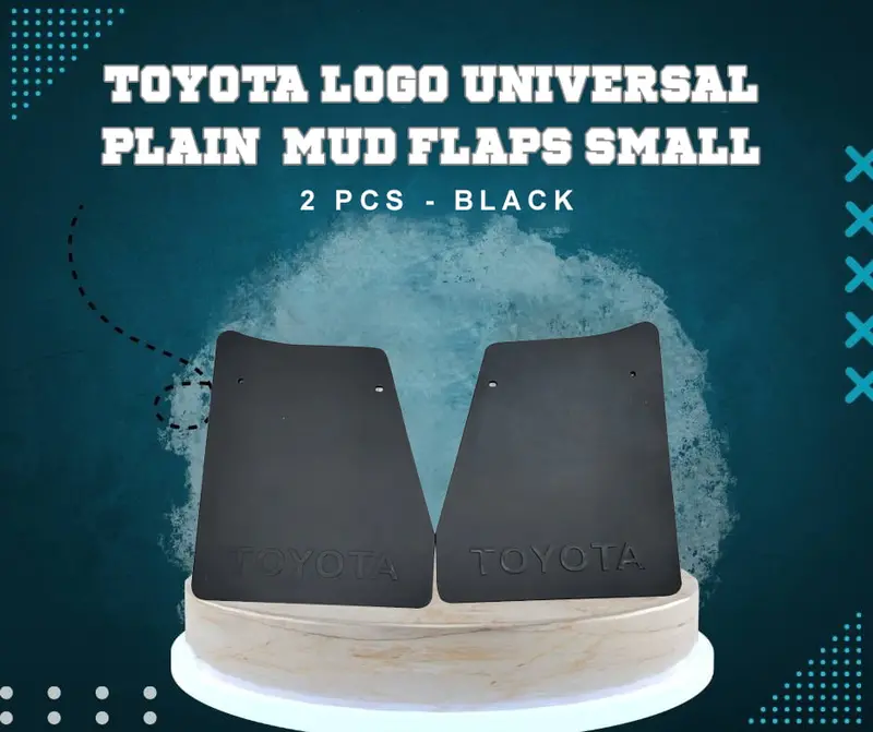 Toyota Logo Universal Plain Mud Flaps Small For Sedan Hatchback 2 Pcs - Unpainted 1