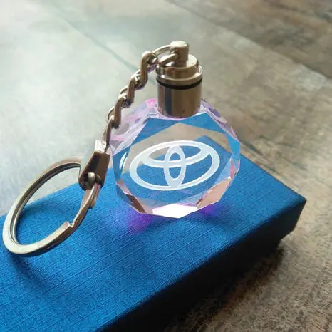 Toyota Logo Without Led Crystal Keychain Ring 1