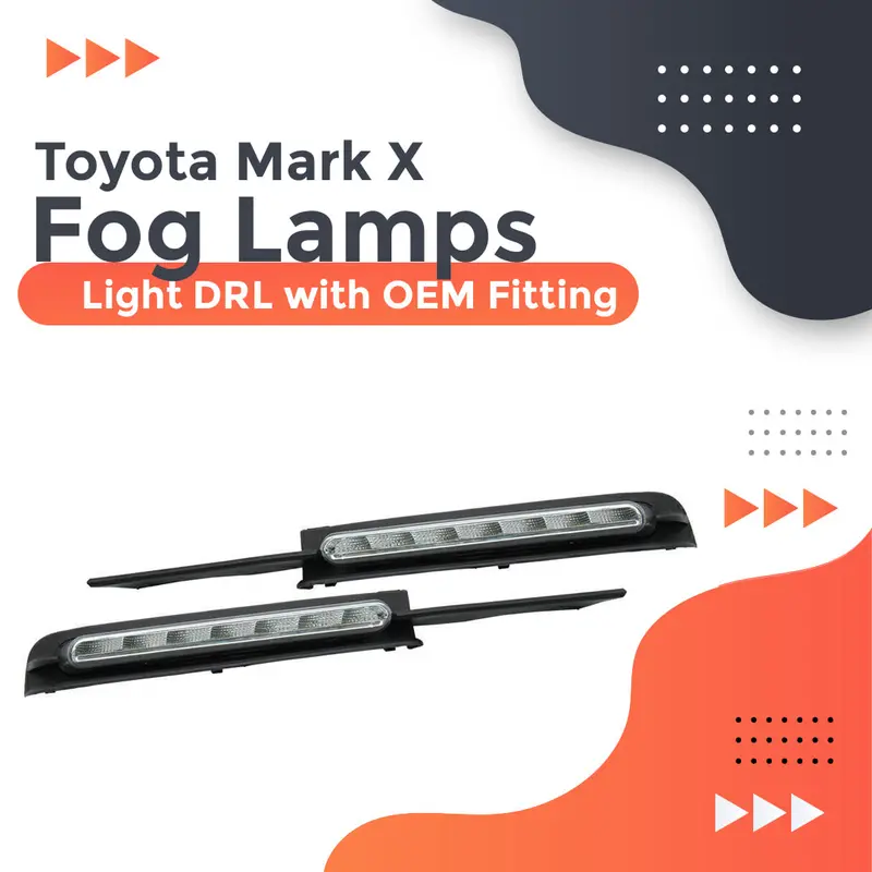 Toyota Mark X Fog Lamps Light Drl With Oem Fitting 2009 - 2017 1