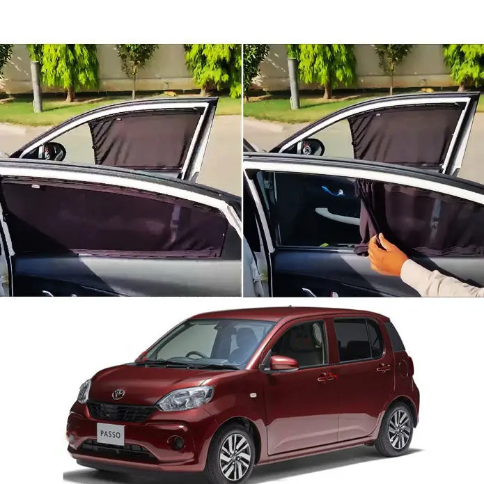 Toyota Passo Custom Fit Retractable Curtains 2016 - 2019 - Sun Shade - Parda 1