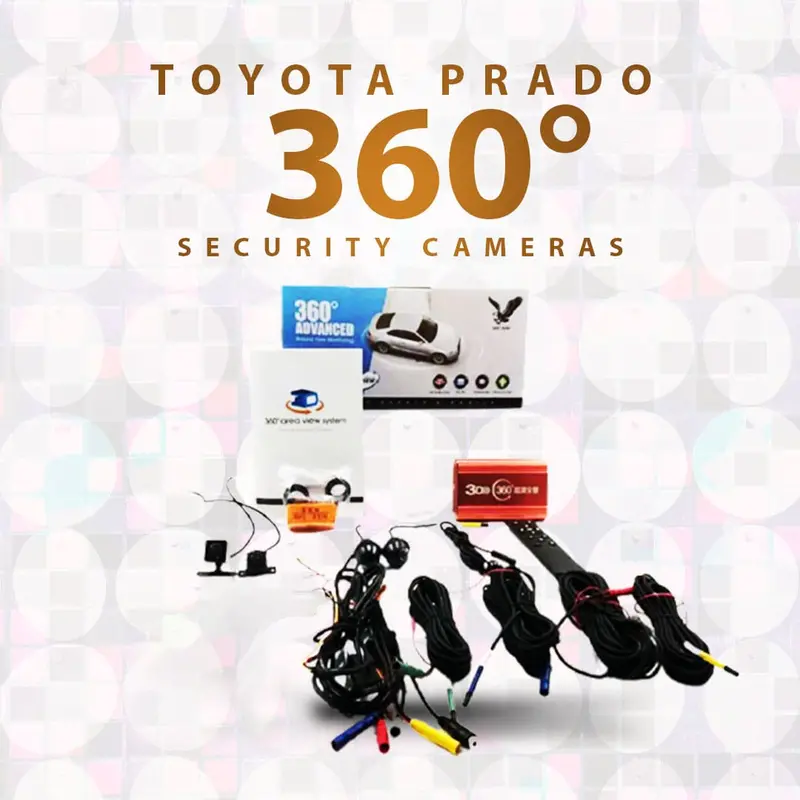 Toyota Prado 360 Degree Security Cameras 4 Pieces 2019 - 2021 1