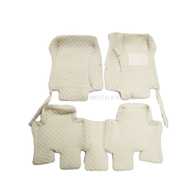 Toyota Prado 7D Floor Mats - Beige - 3 Pcs 2016 - 2022 2