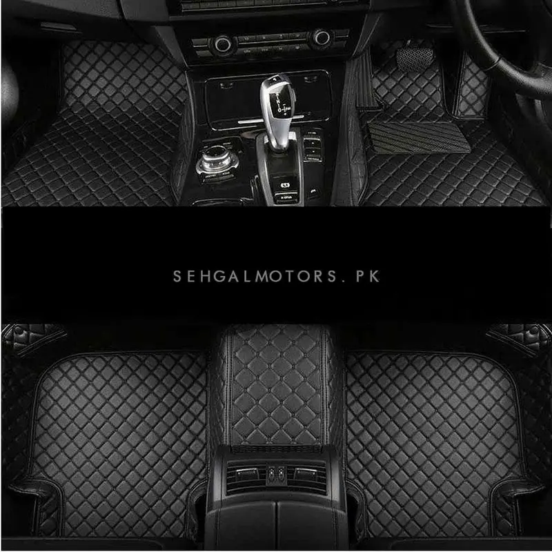 Toyota Prado 7D Floor Mats - Black - 4 Pcs Set 2009 - 2021 2