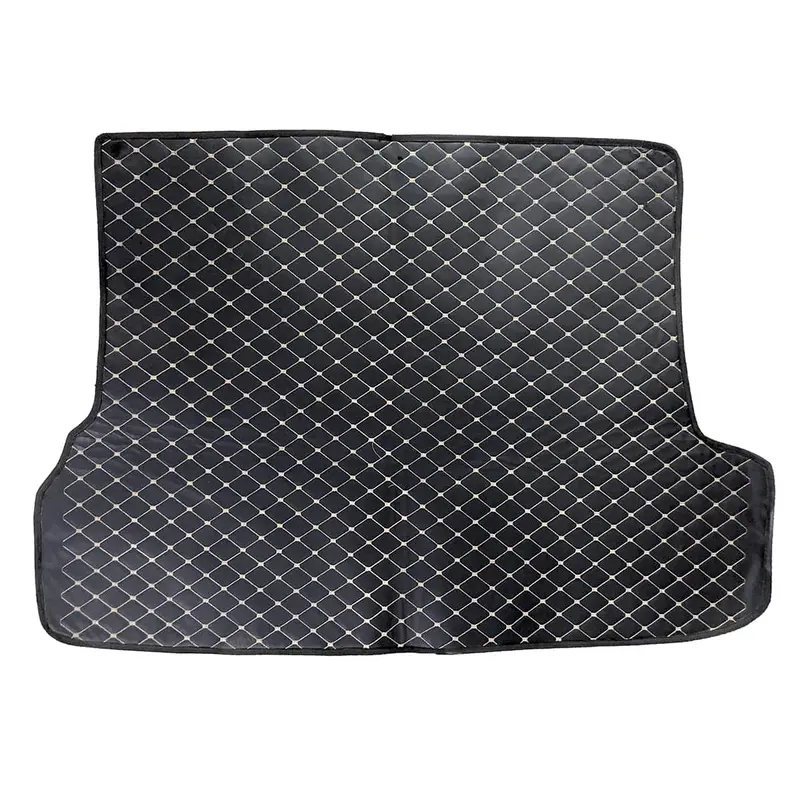 Toyota Prado 7D Trunk Mats Tray Black For 5 Seat Car 2009 - 2021 - Mix Thread | Cargo Boot Liner Diggi Protection Tray Cover 2