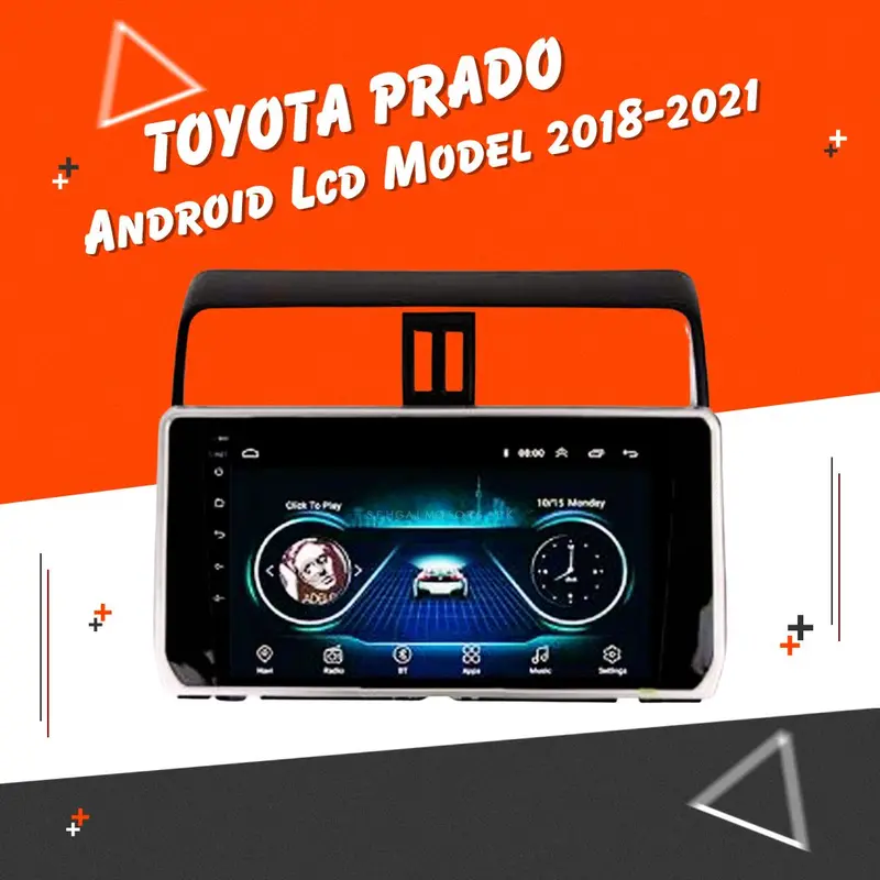 Toyota Prado Android Lcd Black 10 Inches 2018 - 2022 1