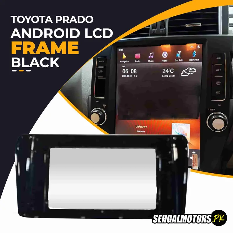 Toyota Prado Android Lcd Frame With Grip Black 10 Inches 2018 - 2022 1